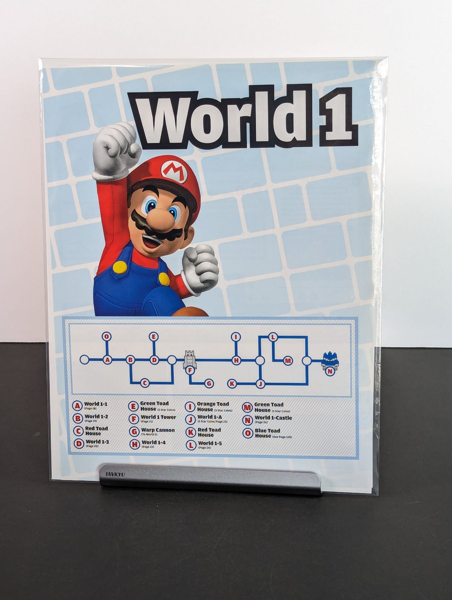 Vintage Gaming Print Ad: New Super Mario Bros. Level Maps